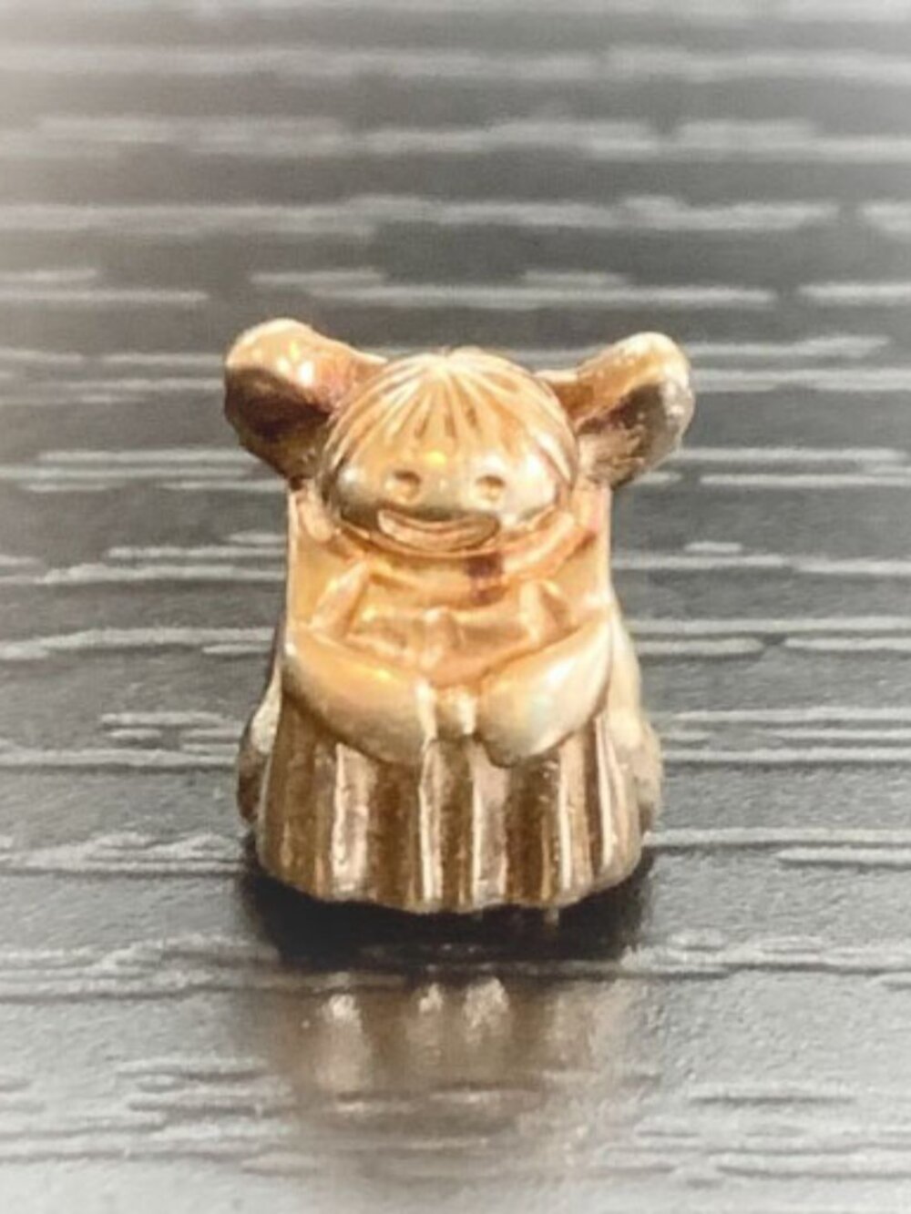 Retired PANDORA 14k Gold Angel of Hope Slide Bead Charm No. 750419